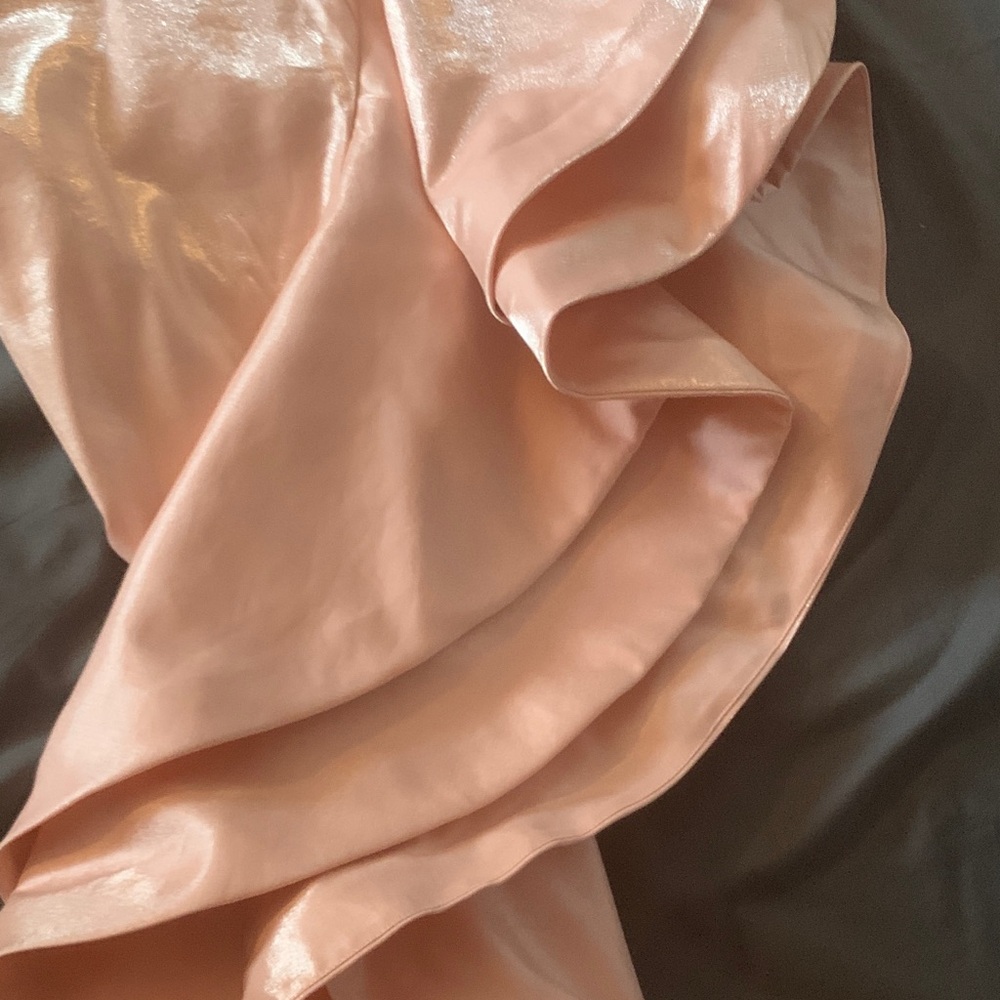 Lovers + Friends Satin Ruffle Slip - Peach - Picture 10 of 12
